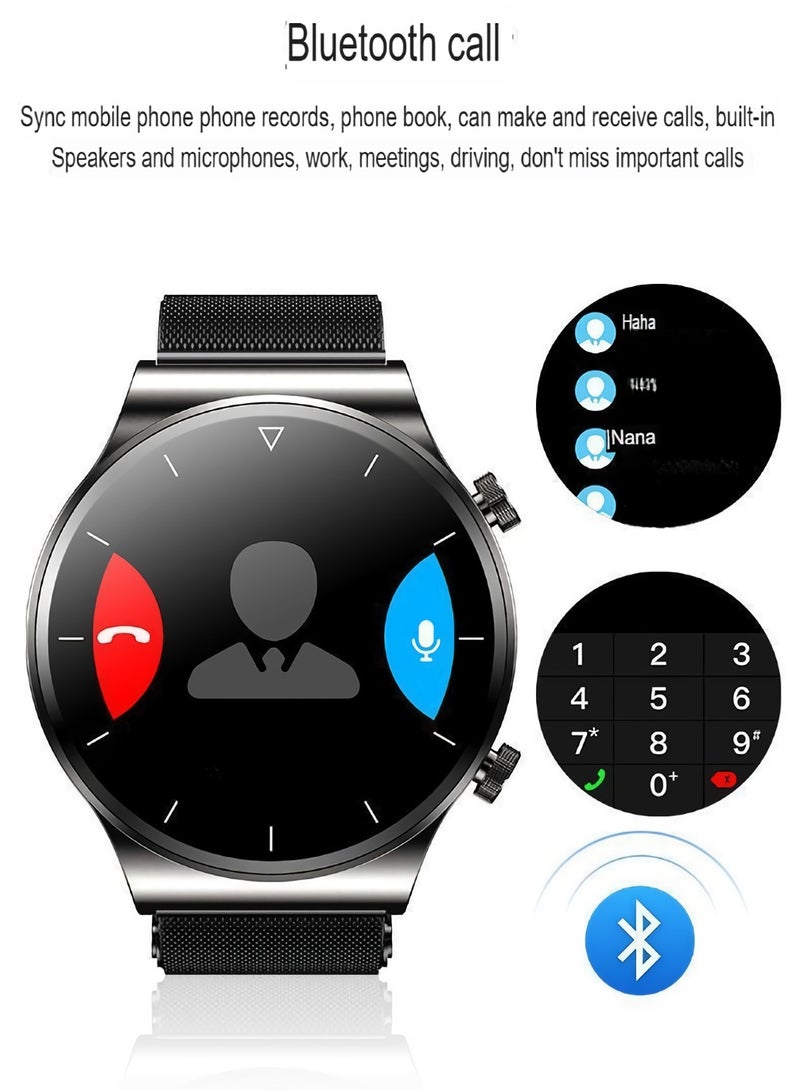 Watch 10 Smart Watch, Multi Function NFC Waterproof Bluetooth Call Watch, Lightweight And Comfortable Health Monitoring Watch With Oxygen Heart Rate Monitoring, (1pc, Silicone Strap, Black) - Image 3