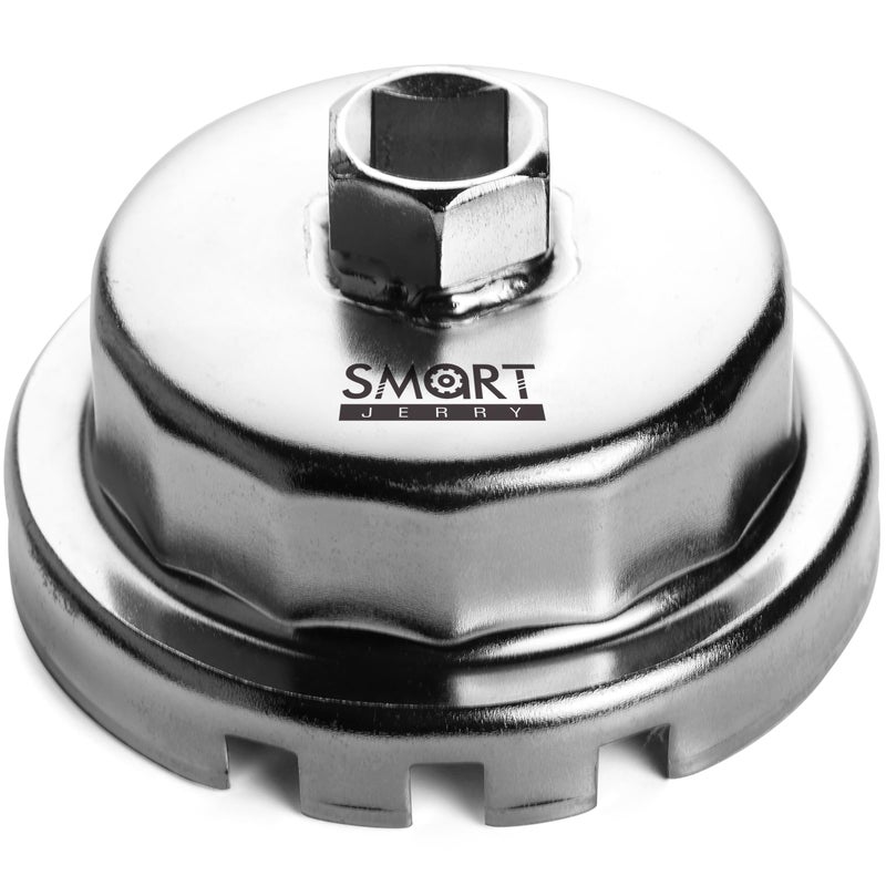 SMART JERRY - Oil Filter Wrench Compatible with Toyota Lexus & Scion with Toyota's Cartridge Style Oil Filter System | Tacoma Oil Filter Wrench | 64mm 14 Flutes Design - Image 1