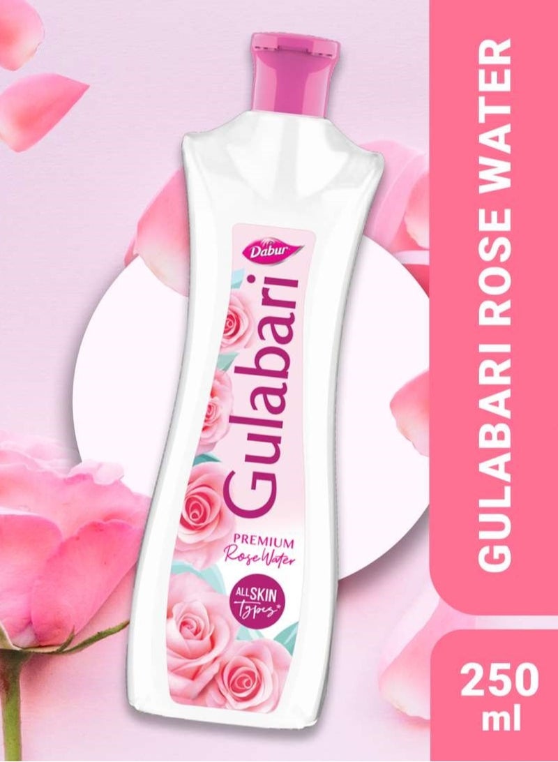 دابر تونر تنظيف الوجه الفاخر بماء الورد من جولاباري، 250 مل - Image 1