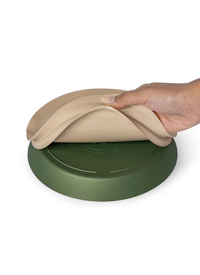 Citron Silicone Plate Suction Seal Secure Mealtime For Babies And Toddlers - Beige  - Image 4