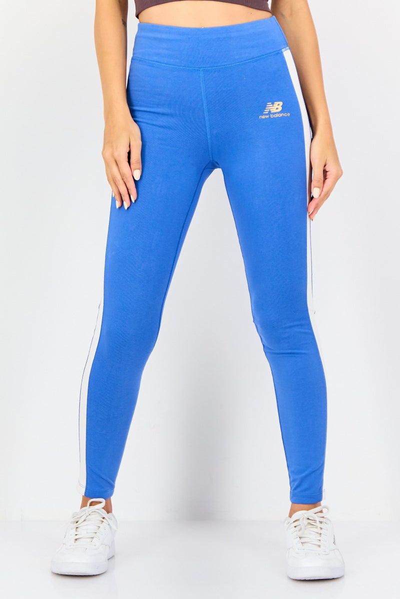 New Balance  leggings تدريب ضيقة للنساء، زرقاء - Image 1