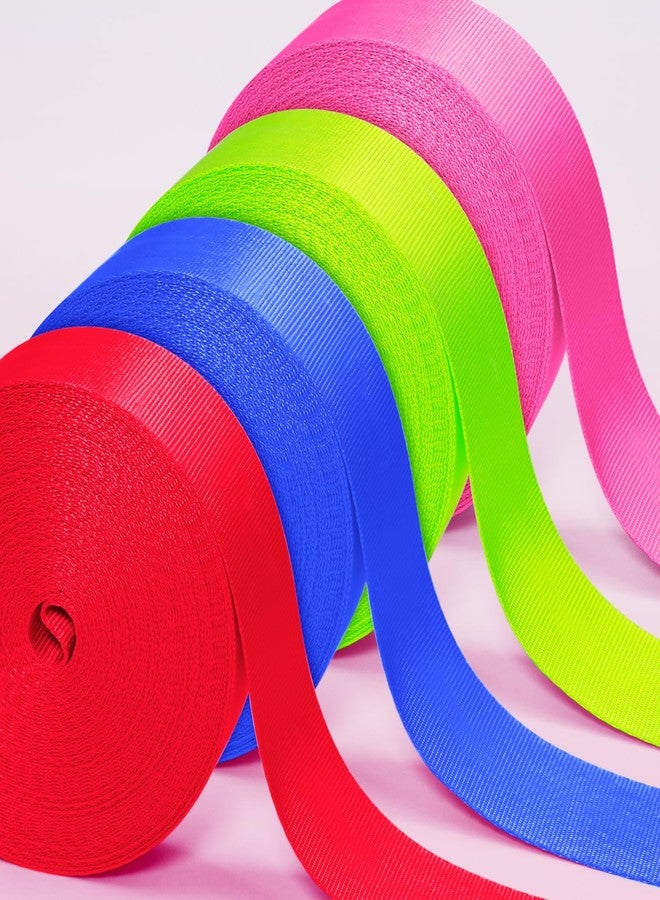 YOGHAVRS Nylon Webbing 1 Inch 1.5 Inch, 12 Rolls Webbing Strap for Bags, Pets, Climbing Outdoors Indoors Crafting DIY (A-12 Colors, 1 inch-3.3 Yards) - Image 2