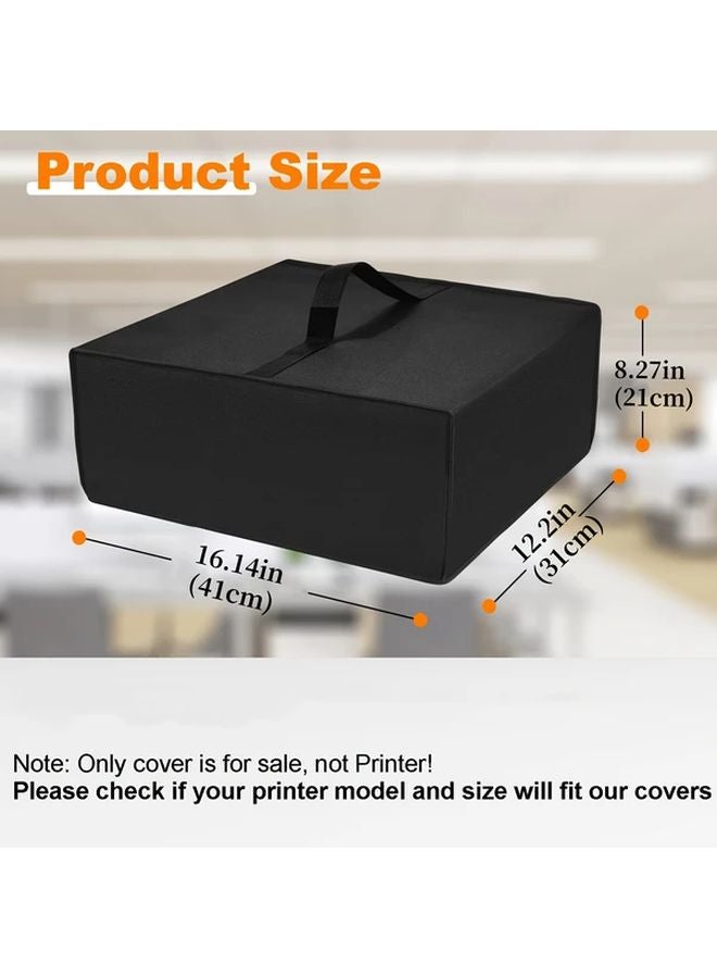Durable Nylon Printer Cover Black 20x16x12 Inch Portable Scratch Resistant - Image 3