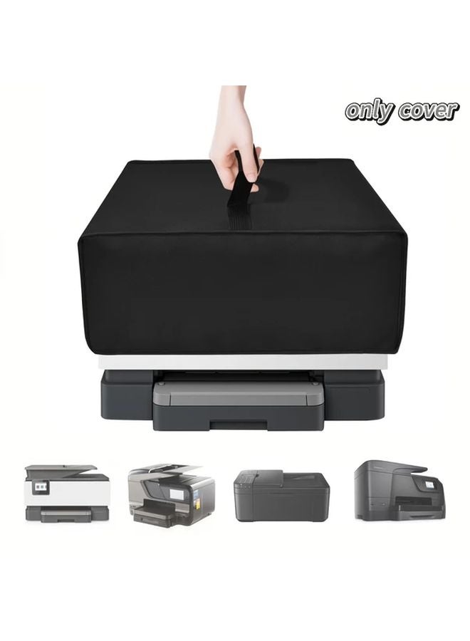 Durable Nylon Printer Cover Black 20x16x12 Inch Portable Scratch Resistant - Image 2