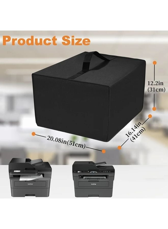 Durable Nylon Printer Cover Black 20x16x12 Inch Portable Scratch Resistant - Image 5
