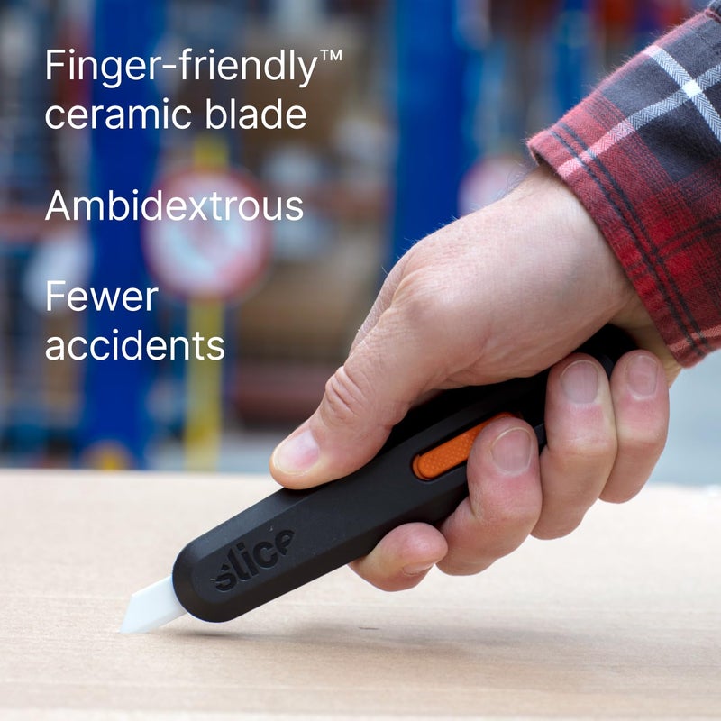 Slice 10550 5 Position Manual Locking Blade Safe Ceramic Blade Utility Knife (1 Pack), Orange - Image 3