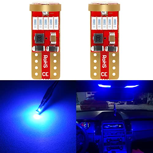 PHINLION 194 LED Blue Bulbs, Super Bright 168 2825 175 T10 Wedge LED Non Polarity Replacement Lamps for Car Interior Dome Map Reading Door Courtesy Parking License Plate Lights - Image 1