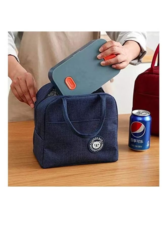 Generic Insulated Lunch Bag - Large Capacity Polyester Handbag - Leakproof Cooler Bag - Reusable Lunch Box for Student, Men, Women, Outdoor, Office, Picnic  - Image 1