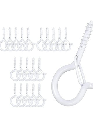 20-Pack White Ceiling Hooks with Safety Buckle - for Outdoor String Lights, Plants, Wind Chimes - pzsku/ZFE7F98EA263F6B5AA996Z/45/_/1736232311/b0115426-30b9-486f-9eee-872639033f00