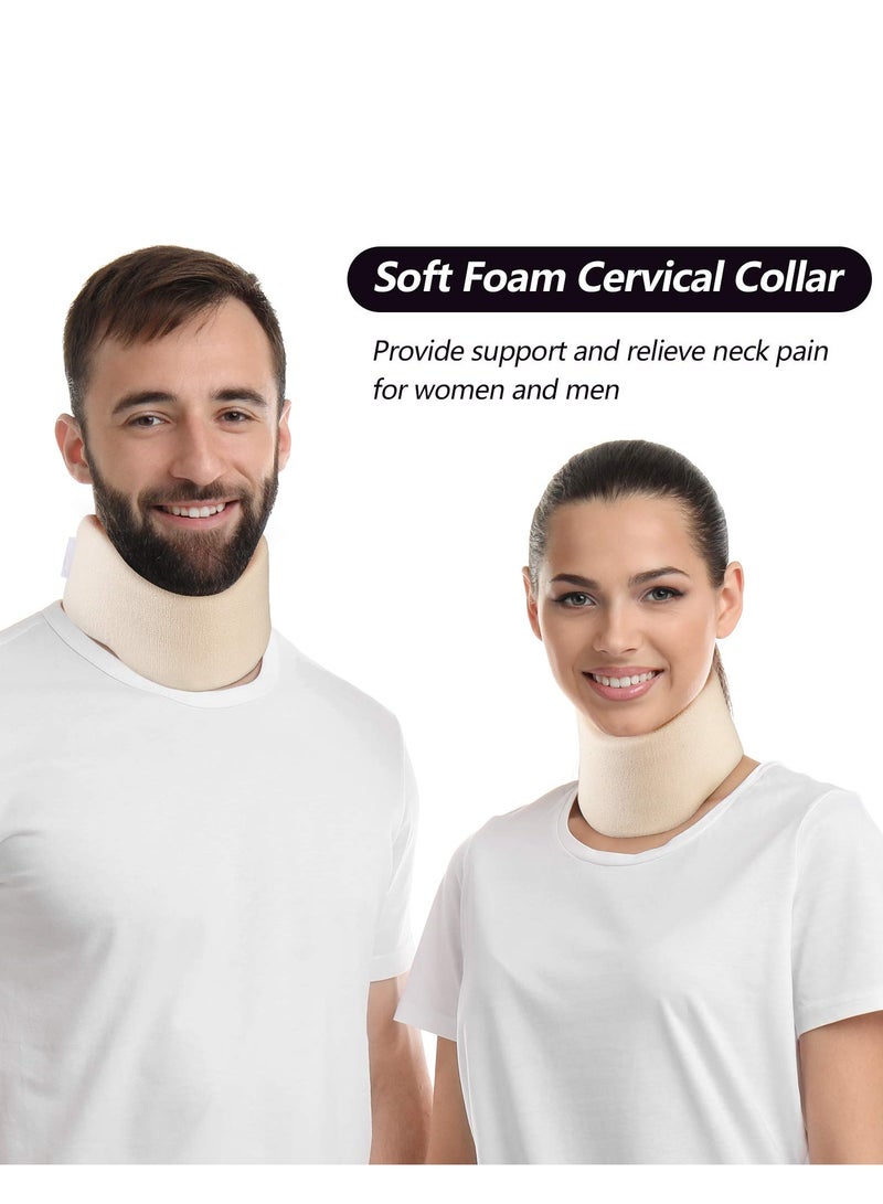SOLARAE Adjustable Soft Foam Cervical Collar for Neck Support, Universal Size (3" Depth, Large) - Ideal for Sleeping and Comfort. - Image 4