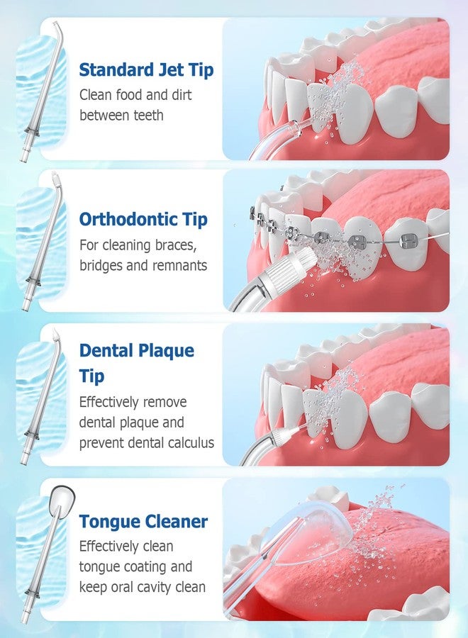 Operan Replacement Tips for Water Dental Flosser, 4 Different Tips - Image 2