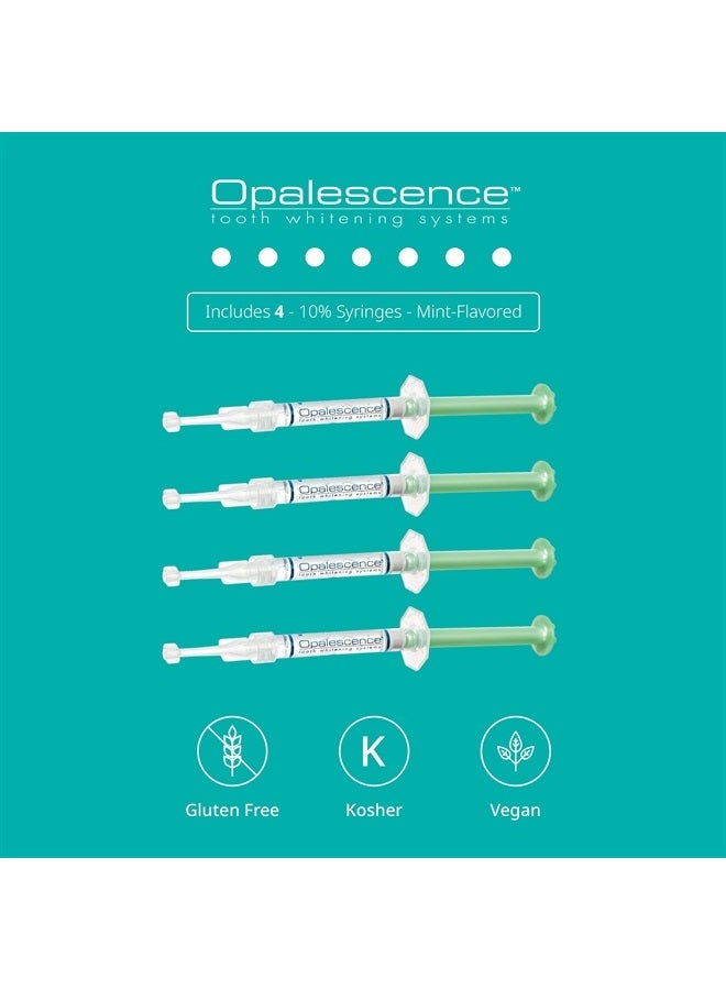 Opalescence مجموعة تبييض الأسنان 10% - عبوات جل حقن - حساسية منخفضة (2 عبوات / 4 وحدات) - فلوريد، كارباميد بيروكسيد - صنع في الولايات المتحدة الأمريكية بواسطة أولترادنت 5211-2 - Image 2