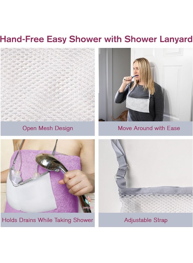 Zomaple Mastectomy Recovery Pillow Strap Seat Belt Cover Shower Lanyard PostOp Essentials Breast AugmentationReduction Mastectomy Recovery Supplies Washable Cover for Comfort Support - Image 3