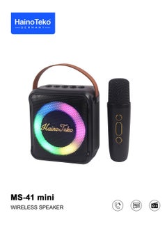 Haino Teko Haino Teko Germany MS 41 Mini Wireless Bluetooth Portable Speaker with Mic Black  - Image 1