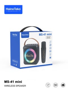 Haino Teko Haino Teko Germany MS 41 Mini Wireless Bluetooth Portable Speaker with Mic Black  - Image 3