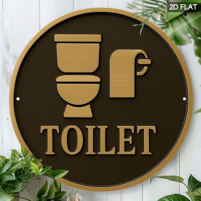 2D Flat Round Aluminum Sign 1pc 7.8x7.8 Inches Spring Decorations Holiday Signs Fun Gifts Farmhouse Wall Decor Door Decoration Home Porch Decor - Image 1