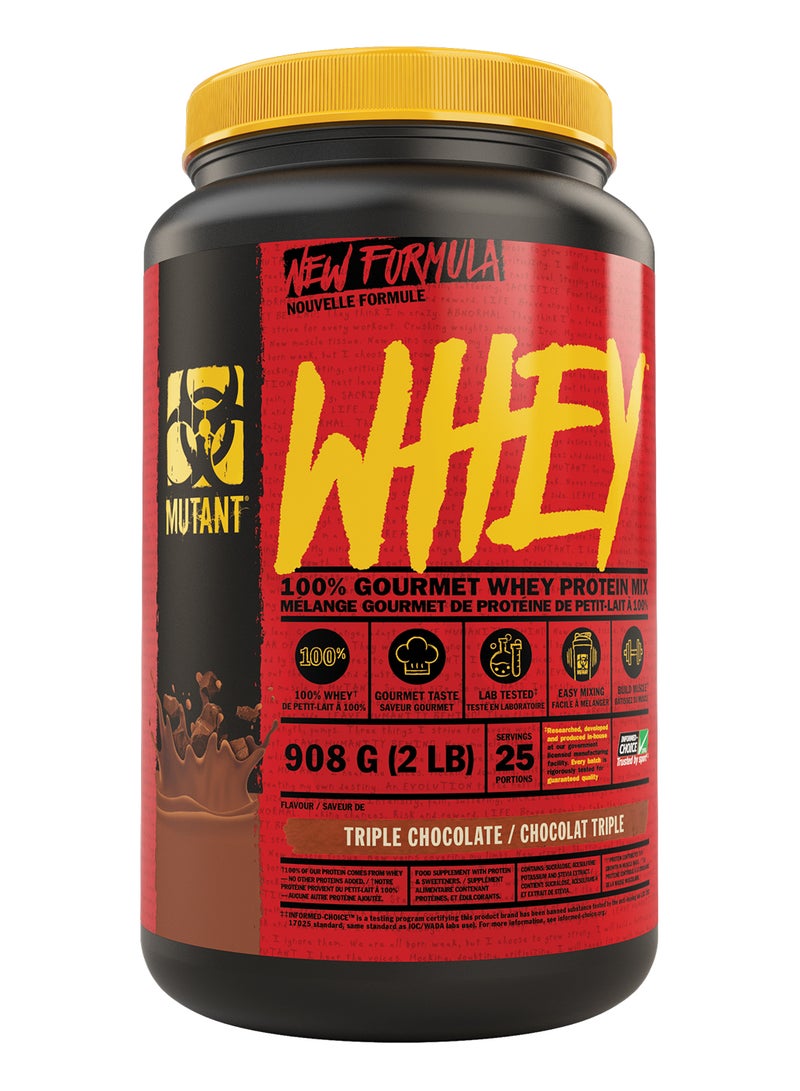 Mutant Whey 100% Gourmet Whey Protein Mix Triple Chocolate 908 G 2Lb - Image 1