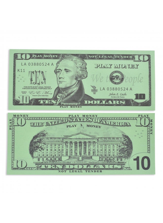 LEARNING ADVANTAGE Play Bills Set - 35 Ones, 25 Fives, 20 Tens, 15 Twenties, 5 Fifties and 5 Hundreds - Replica Bills for Pretend Play with Fake Currency - Image 5