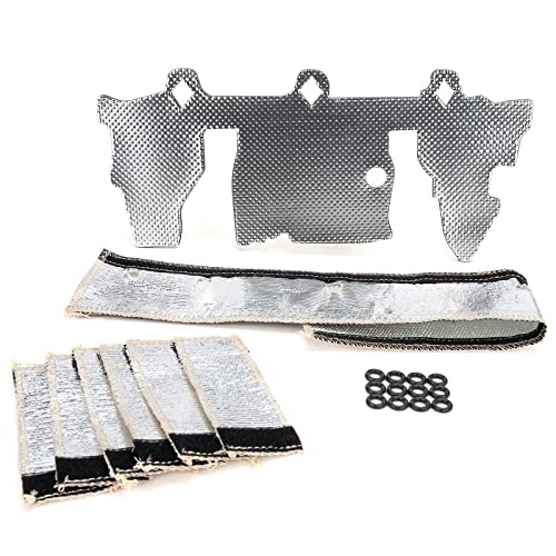 GEATaaT 010378 Upgrade Fuel Rail and Injector Cover Kit,Fuel Rail & Injector Heat Shield Kit Compatible with 1997-2004 Jeep Wrangler TJ Grand Cherokee 4.0L Engine - Image 1