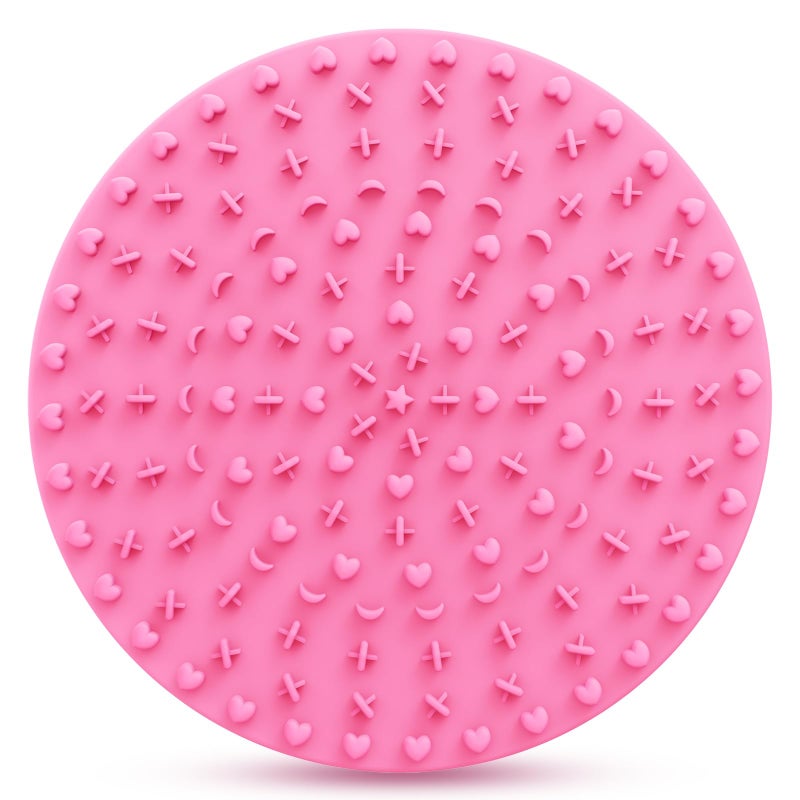 Norate Makeup Brush Cleaner, Make up Brush Cleaner Mat, Silicone Brush Cleaning Mat, Paint Cosmetic Brush Cleaner Pad with Suction Cup for Valentines Day, Stocking Stuffers for Women Moms Teen Girls - Image 1