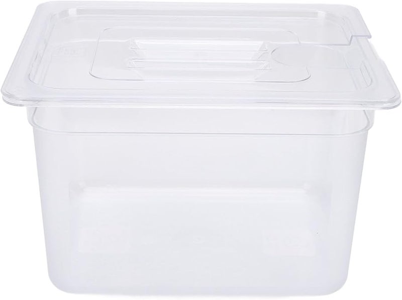 12L Transparent Slow Cooking Container With Lid Sous Vide Storage Bin For Home Kitchen - Image 2