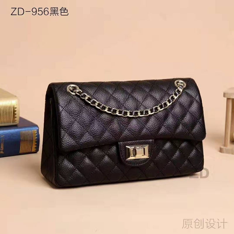 Explosions Small Fragrant Style Rhombus Bag Top Layer Leather Retro Square Buckle Chain Bag Fashion Shoulder Bag - Image 3