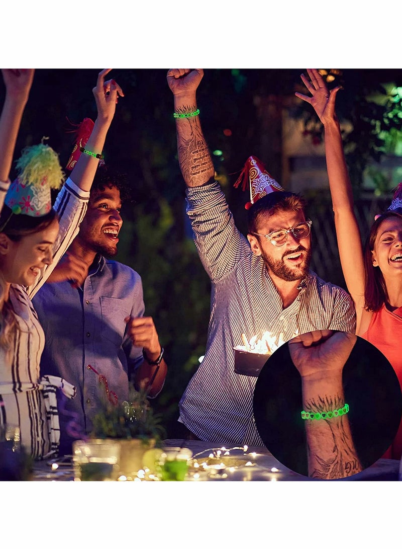 KASTWAVE Luminous Alphabet Letter Beads Flat Glow in The Dark Number Colorful DIY Star Print for Bracelets Necklace Jewelry Making Supplies - Image 4