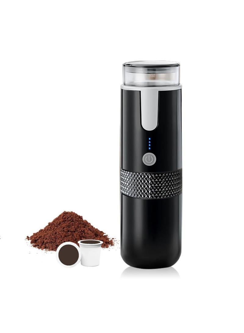 Bluejw Portable Espresso Maker Electric Travel Coffee Machine Non-Heating Version Compatible With K Cup Capsules And Ground Coffee Compact Espresso Maker For Office Travel Camping And Outdoor Use - Image 1
