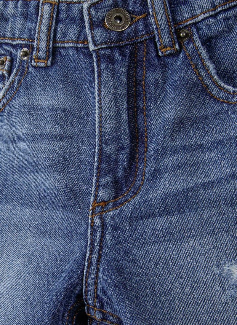 MINOTI Teen Distressed Denim Shorts - Image 3