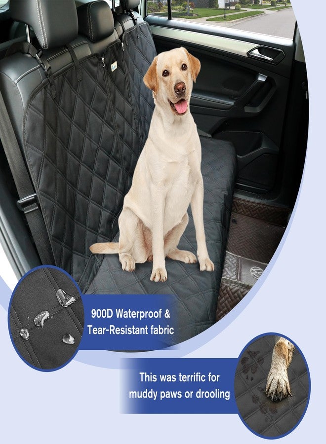 ALLANSING Back Seat Cover for Compact Cars/SUVs Rear Split Bench - 900D Oxford Waterproof Non-Slip Car Seat Protector for Messy Dogs & Kids, Easy Clean(Black) - Image 2