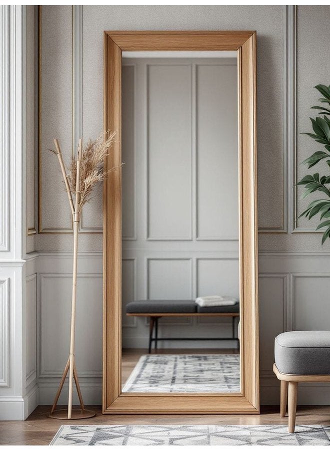 Art Wood Stand Mirrors Beige 4X160X65 Cm 