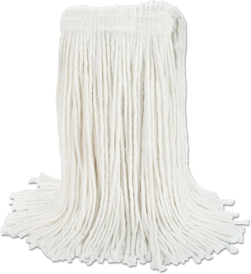 boardwalk Boardwalk RM03024S Banded Rayon CutEnd Mop Heads White 24 oz 1 14 Headband Case of 12