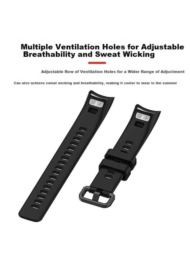 Chensong Liquid Silicone Watch Strap For Huawei Honor Band 4/5 Uni Wristband - Rock Gray - Image 3