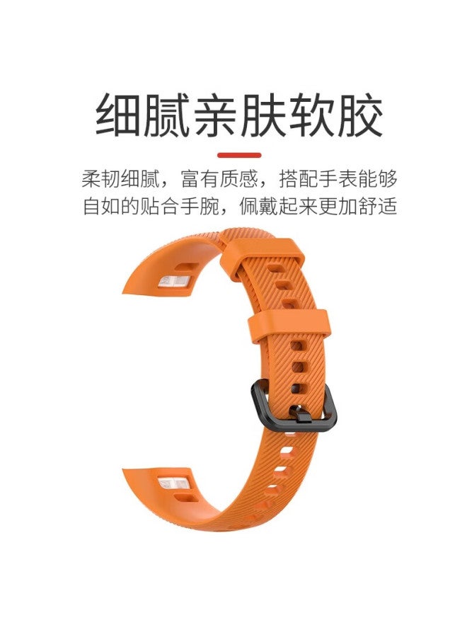 Chensong Liquid Silicone Watch Strap For Huawei Honor Band 4/5 Uni Wristband - Rock Gray - Image 2