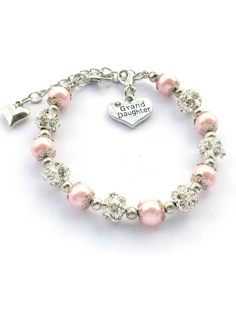 DOLON Pink Color Gift for Granddaughter Bracelet Jewelry - Image 1