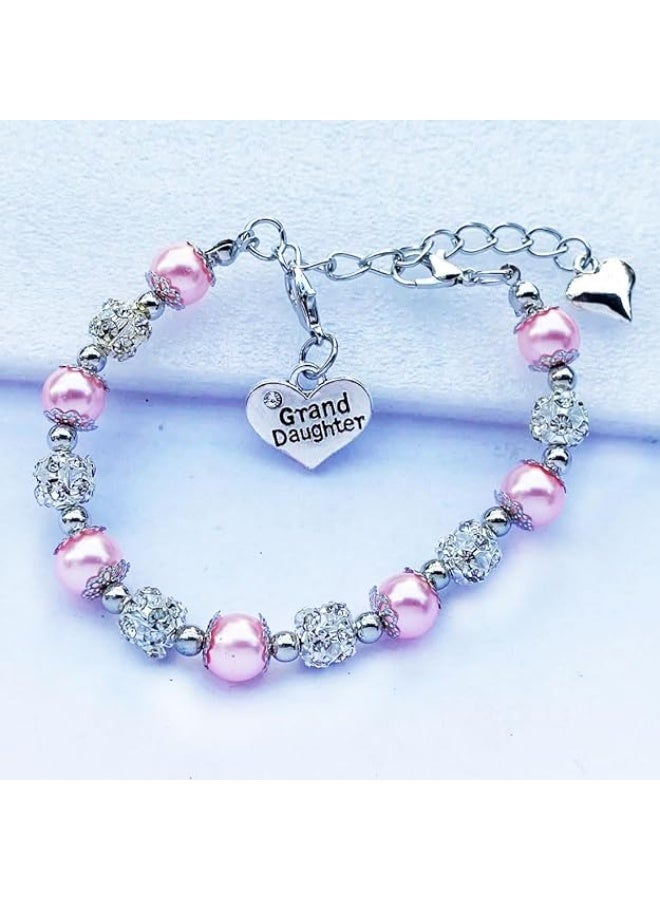 DOLON Pink Color Gift for Granddaughter Bracelet Jewelry - Image 2