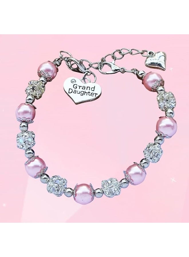 DOLON Pink Color Gift for Granddaughter Bracelet Jewelry - Image 3