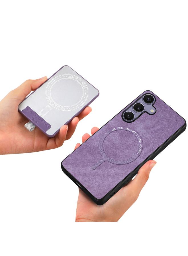 اس-توب جراب هاتف جلدي بتصميم كلاسيكي قابل للفصل مع حقيبة بطاقات مغناطيسية لهاتف Samsung Galaxy S25 5G - Image 4