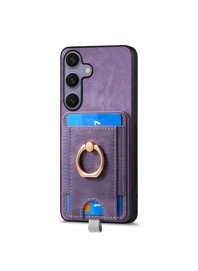 اس-توب جراب هاتف جلدي بتصميم كلاسيكي قابل للفصل مع حقيبة بطاقات مغناطيسية لهاتف Samsung Galaxy S25 5G - Image 2