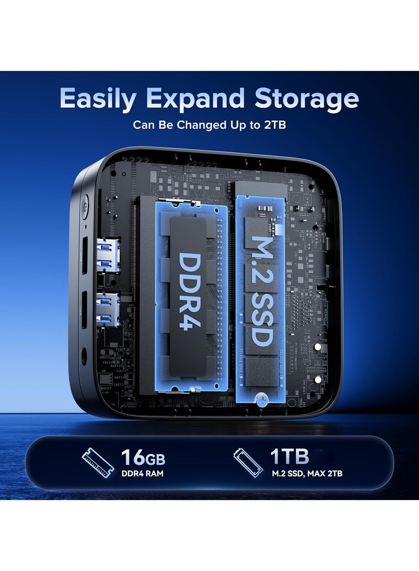 NIPOGI Mini PC With Intel Alder Lake N97 Processor/16GB RAM/1TB