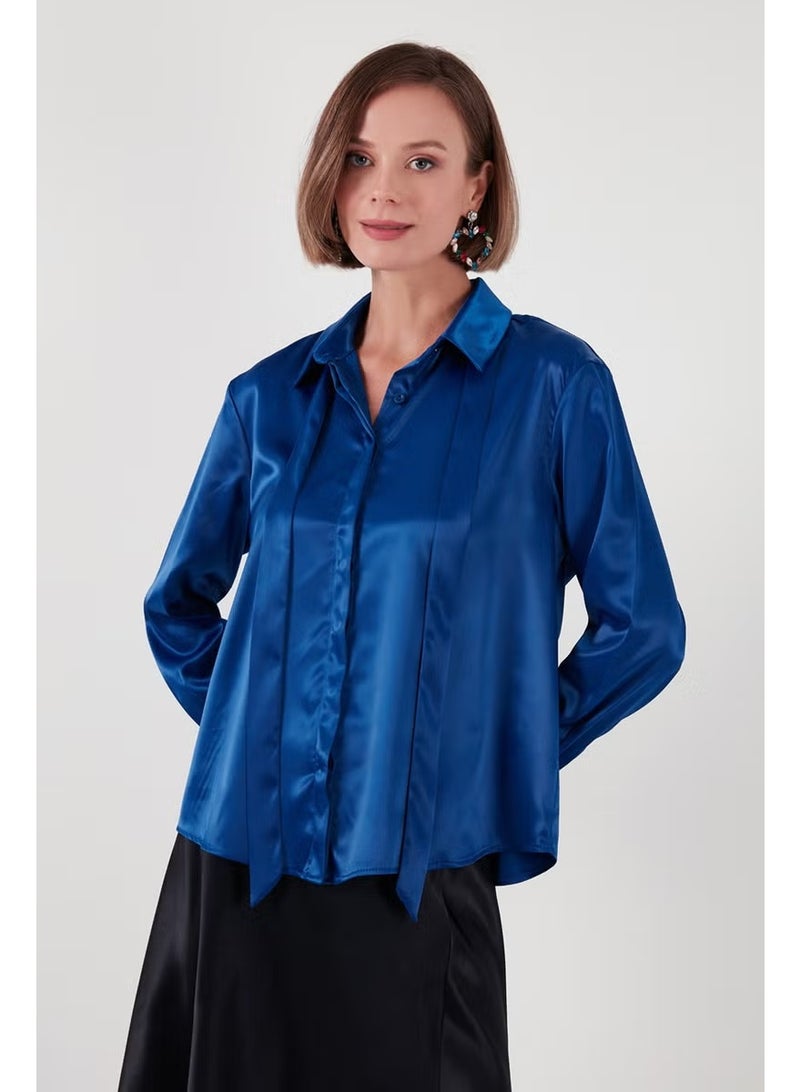 Lela Regular Fit Lace Detailed Satin Shirt Women's Shirt 611GO00159 - Image 1