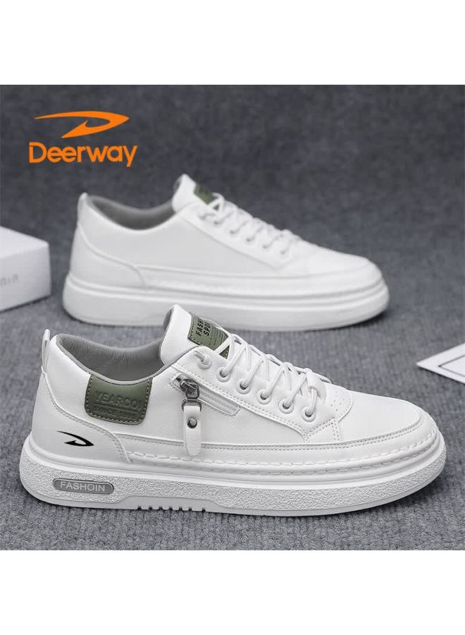 Deerway Men's Shoes  Autumn Winter Casual Sports Sneakers White Size 40 - Image 2