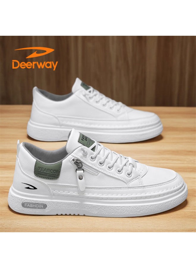 Deerway Men's Shoes  Autumn Winter Casual Sports Sneakers White Size 40 - Image 5