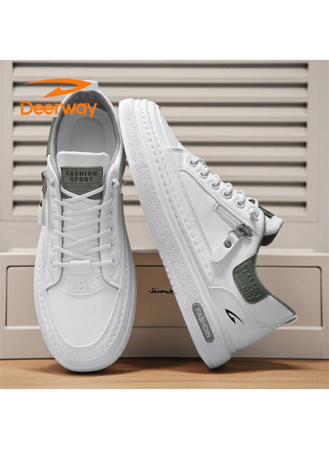 Deerway Men's Shoes  Autumn Winter Casual Sports Sneakers White Size 40 - Image 4