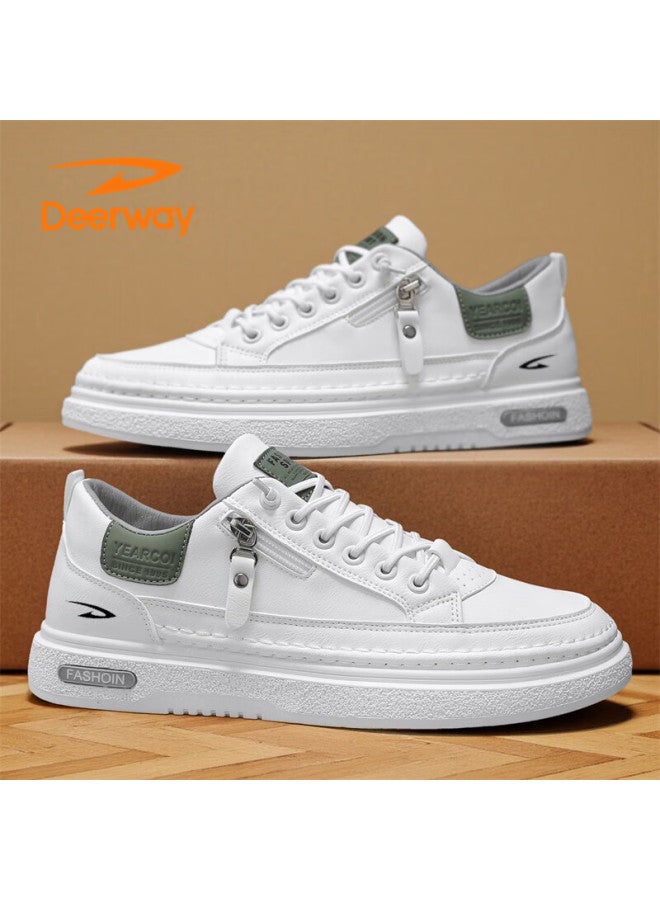 Deerway Men's Shoes  Autumn Winter Casual Sports Sneakers White Size 40 - Image 3