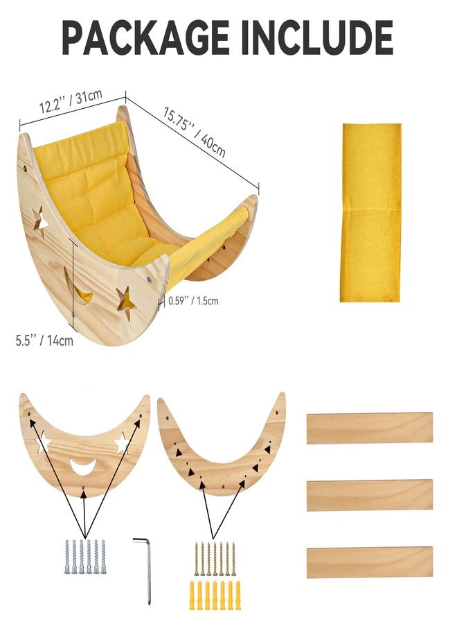 DITOSH Cat Hammock Moon Bed Wall Mounted Shelf Hammock Shelves and Perches Solid Wood Furniture Platforms Beds Hanging for Cats and Kitty Easy Installation-Single Moon - Image 3
