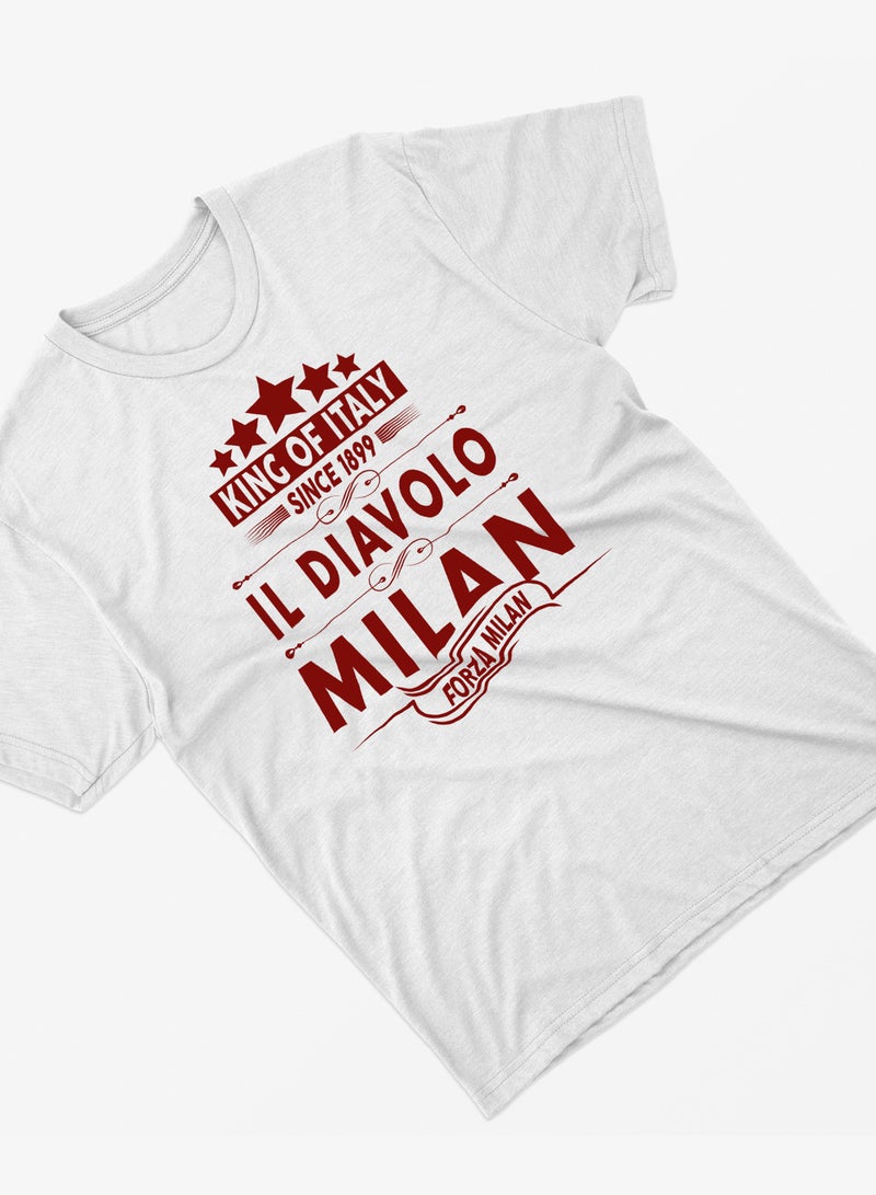 Fashion World Cotton T-shirt Printed with High-quality AC Milan club logo - Image 2