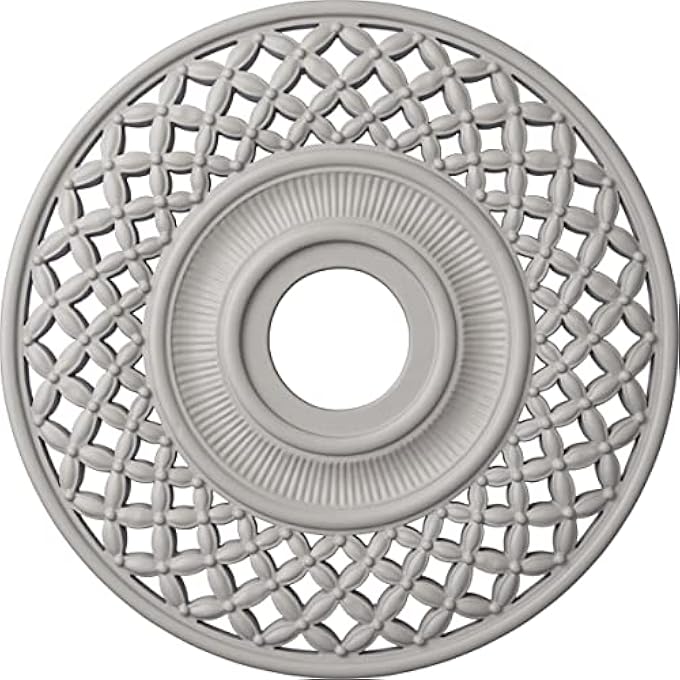 CM22RBUWF ROBIN CEILING MEDALLION, 22 1/4"OD X 4 3/4"ID X 1 1/4"P (FITS CANOPIES UP TO 6 1/4"), HAND-PAINTED ULTRA PURE WHITE - Image 2