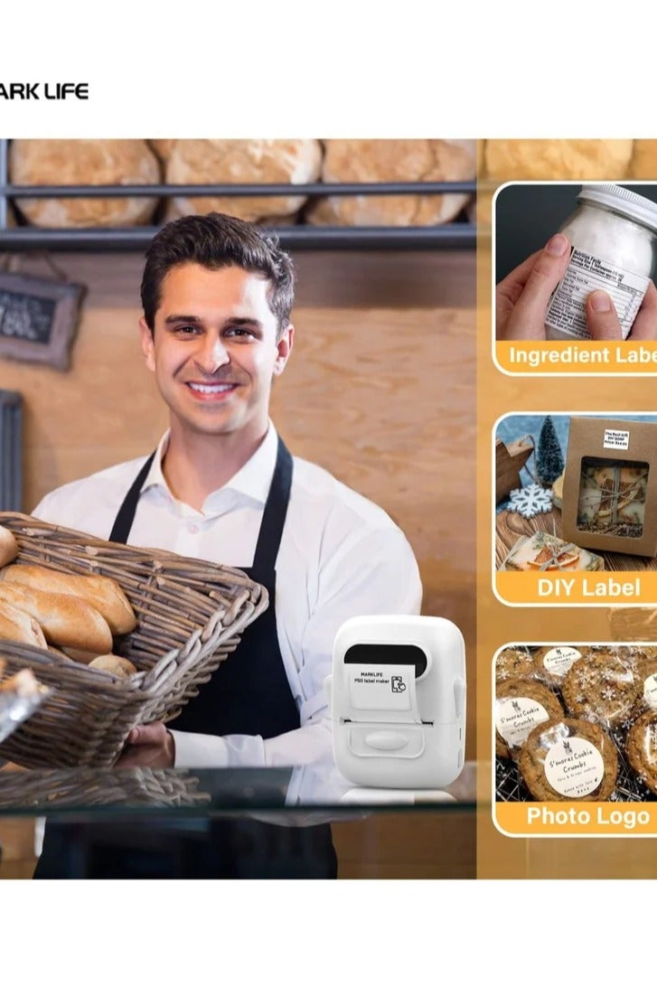 Marklife Thermal Label Paper for Label Maker Machine,Waterproof Oil-Proof for Home Office Small Business Barcode Printing,220 Labels/Roll Labeling Tape Replacement(40×30mm White) - Image 3