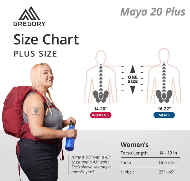 Gregory Maya 20 Plus Size Women'S Day Hiking Backpack, Plus Size, Iris Red - Image 3